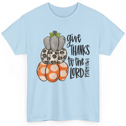 Retro Pumpkin Give Thanks To The Lord Christian Thanksgiving Classic Unisex T-Shirt