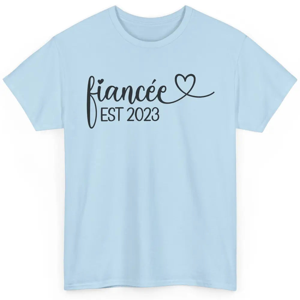 Fiancee Est 2023 Future Mrs. Engagement Bachelorette Gift Classic Unisex T-Shirt