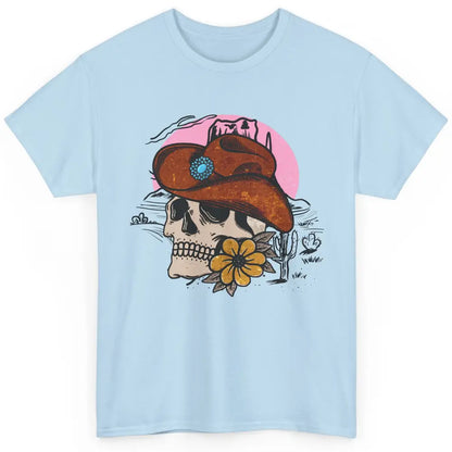 Skull Desert Cactus Cowboy Gemstone Hat Western Country Girl Classic Unisex T-Shirt