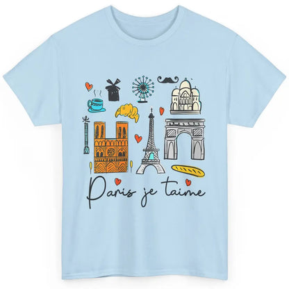 Doodle Eiffel Tower Minimalist Paris France Traveling Love Classic Unisex T-Shirt