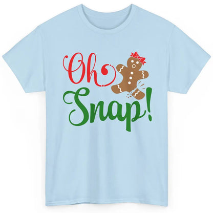 Funny Gingerbread Broken Oh Snap Western Christmas Cookies Classic Unisex T-Shirt