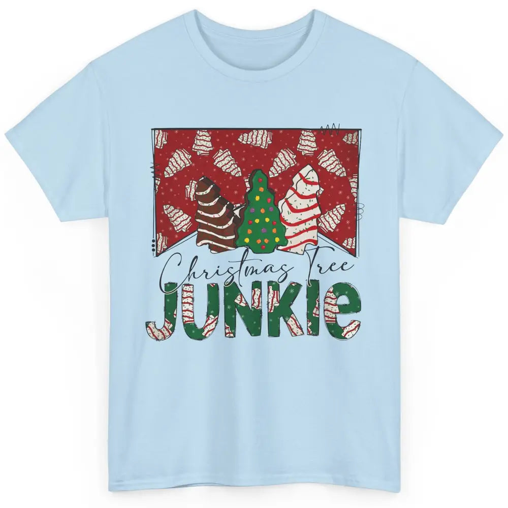 Funny Christmas Tree Cake Junkie Tis The Season Western Xmas Classic Unisex T-Shirt