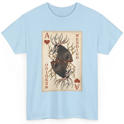 Scary Wendigo Original Cryptid Playing Card Tarot Reader Vintage Halloween Goth Classic Unisex T-Shirt