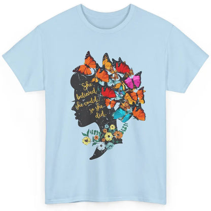 Floral Women Butterfly Inspirational Saying Mental Health Classic Unisex T-Shirt