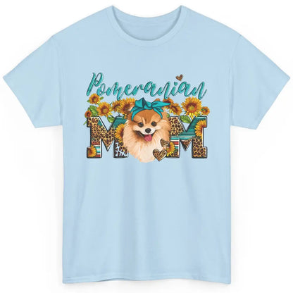 Sunflower Leopard Pomeranian Mom Western Pomeranian Dog Lady Classic Unisex T-Shirt