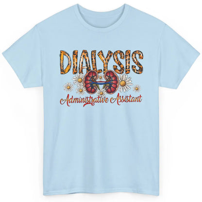 Floral Lungs Dialysis Administrative Assistant Nephrology Classic Unisex T-Shirt