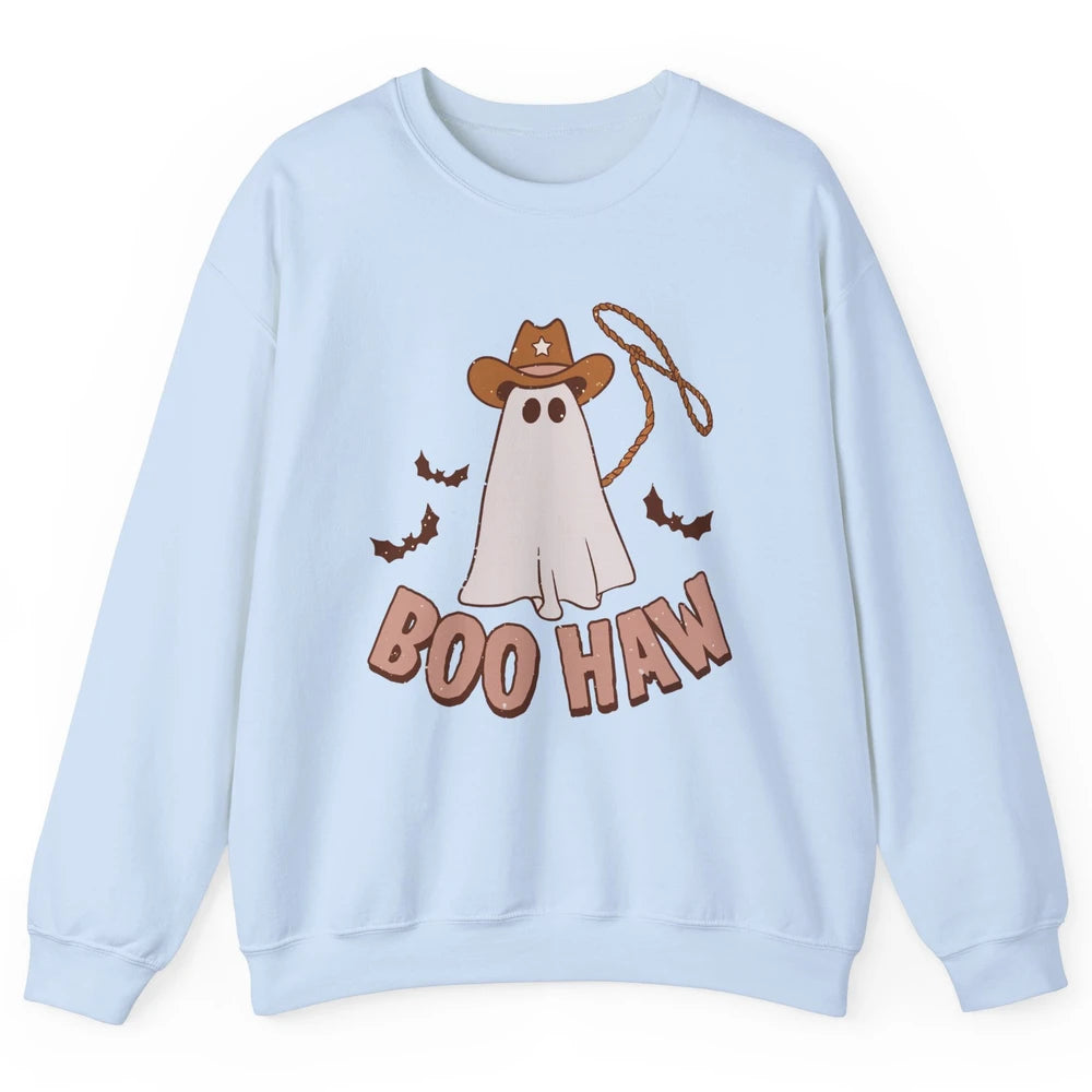 Funny Cowboy Ghost Yeehaw Halloween Western Country Cowboy Unisex Crewneck Sweatshirt