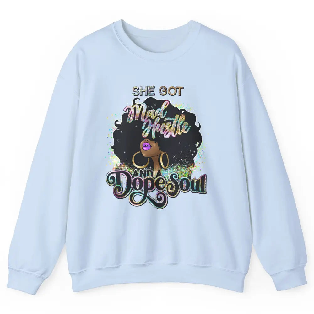 Black Girl She Got A Dope Soul Afro Women Christian Belief Unisex Crewneck Sweatshirt