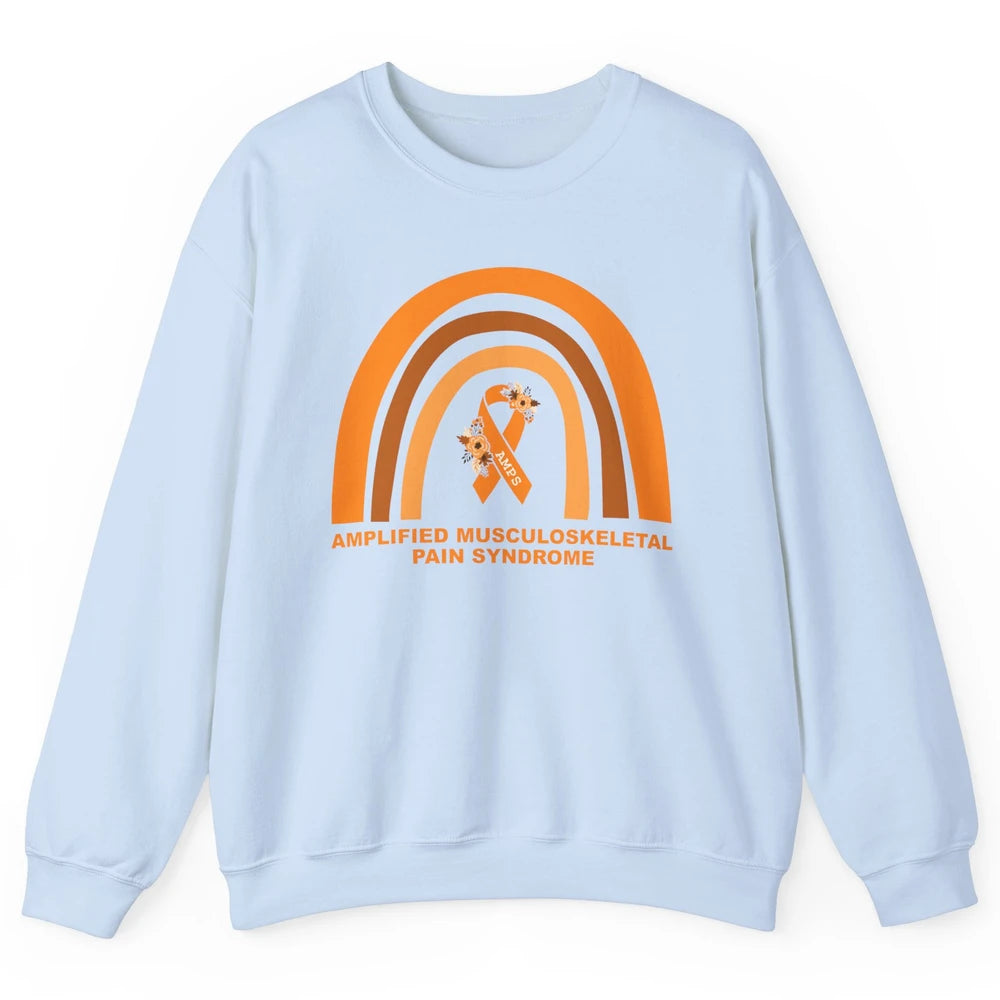 Amplified Musculoskeletal Pain Syndrome AMPS Orange Rainbow Unisex Crewneck Sweatshirt