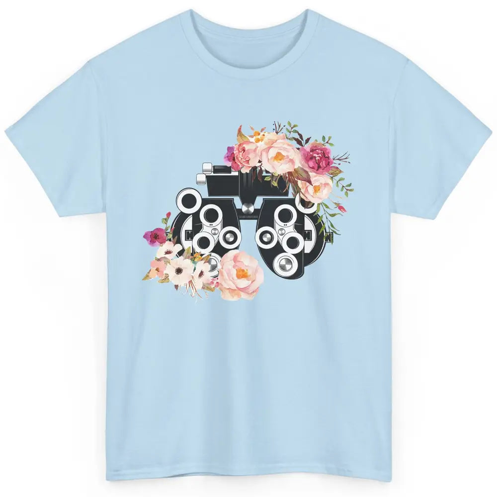 Floral Phoropter Optometrist Eye Anatomy Ophthalmology Tech Classic Unisex T-Shirt