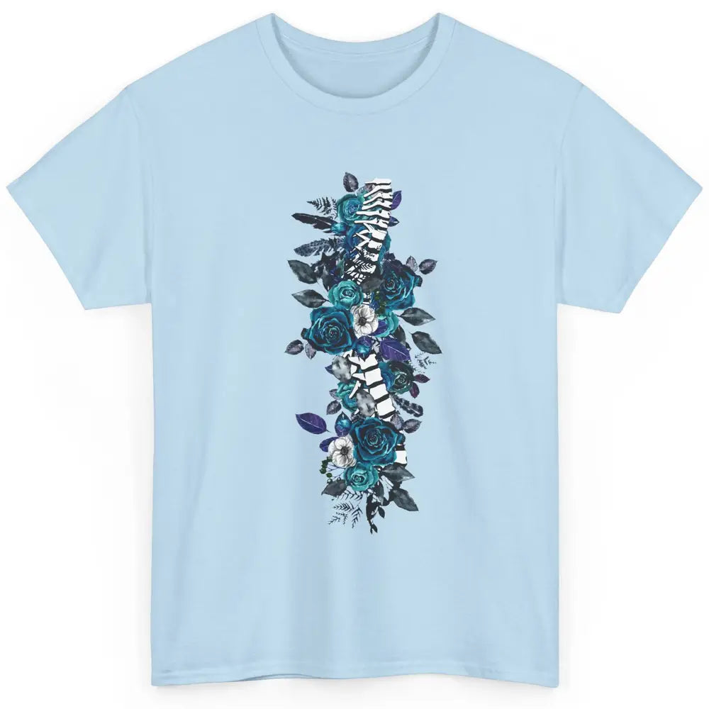 Floral Spine Anatomy Botanical Spine Ankylosing Spondylitis Classic Unisex T-Shirt