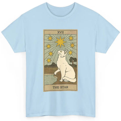 Tarot Card The Star White Cat Retro Mermaid Gothic Vintage Classic Unisex T-Shirt