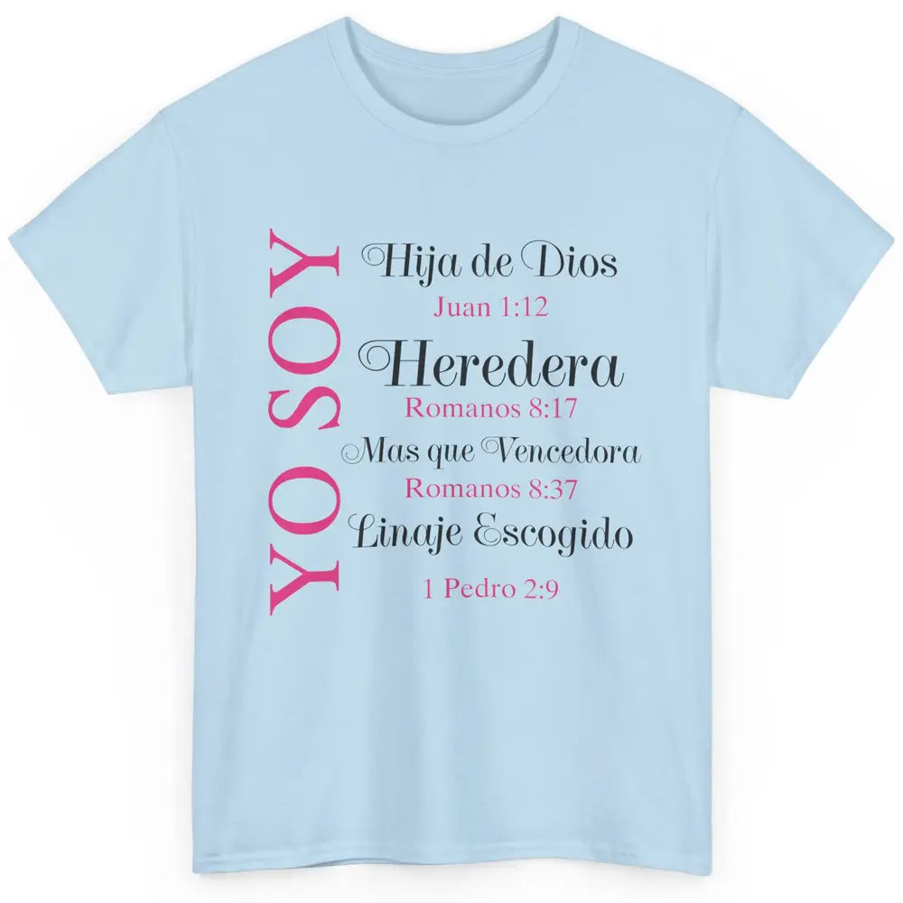 Christian Yo Soy Inspiracion Bible Verse Spanish Religiosa Classic Unisex T-Shirt