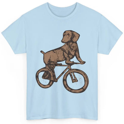 Dachshund On A Bike Funny Dachshund Bicycle Lovers Gift Classic Unisex T-Shirt