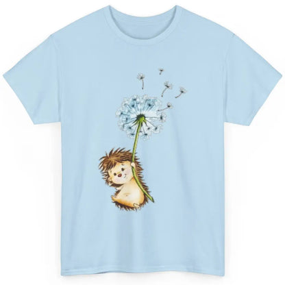 Cute Hedgehog Dandelion Watercolor Wild Animal Flower Retro Classic Unisex T-Shirt