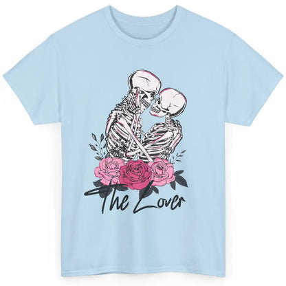 Floral Skeleton Couple The Lovers Tarot Card Valentines Day Classic Unisex T-Shirt