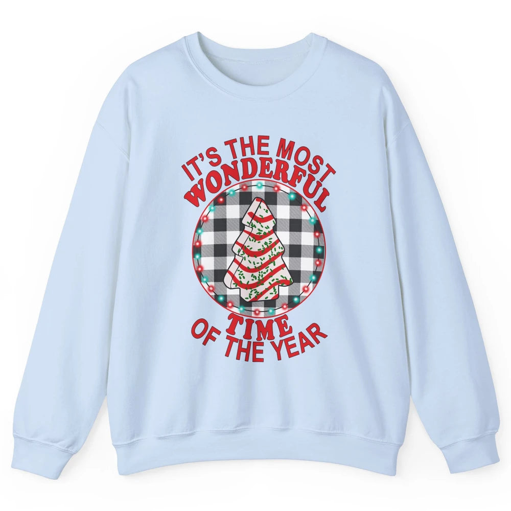 Funny Christmas Tree Cakes Most Wonderful Time Bakers Baking Unisex Crewneck Sweatshirt