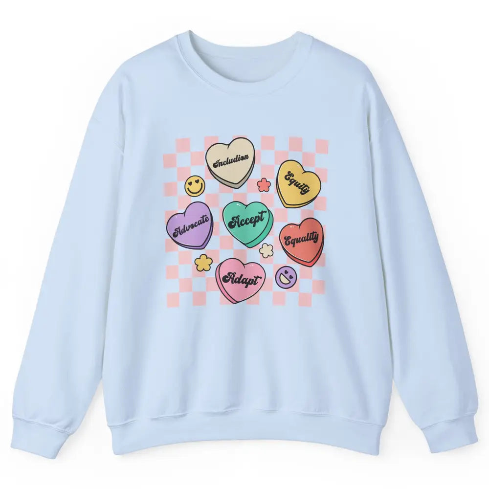 Special Education Sped Teacher Love Valentine Inclusion Unisex Crewneck Sweatshirt