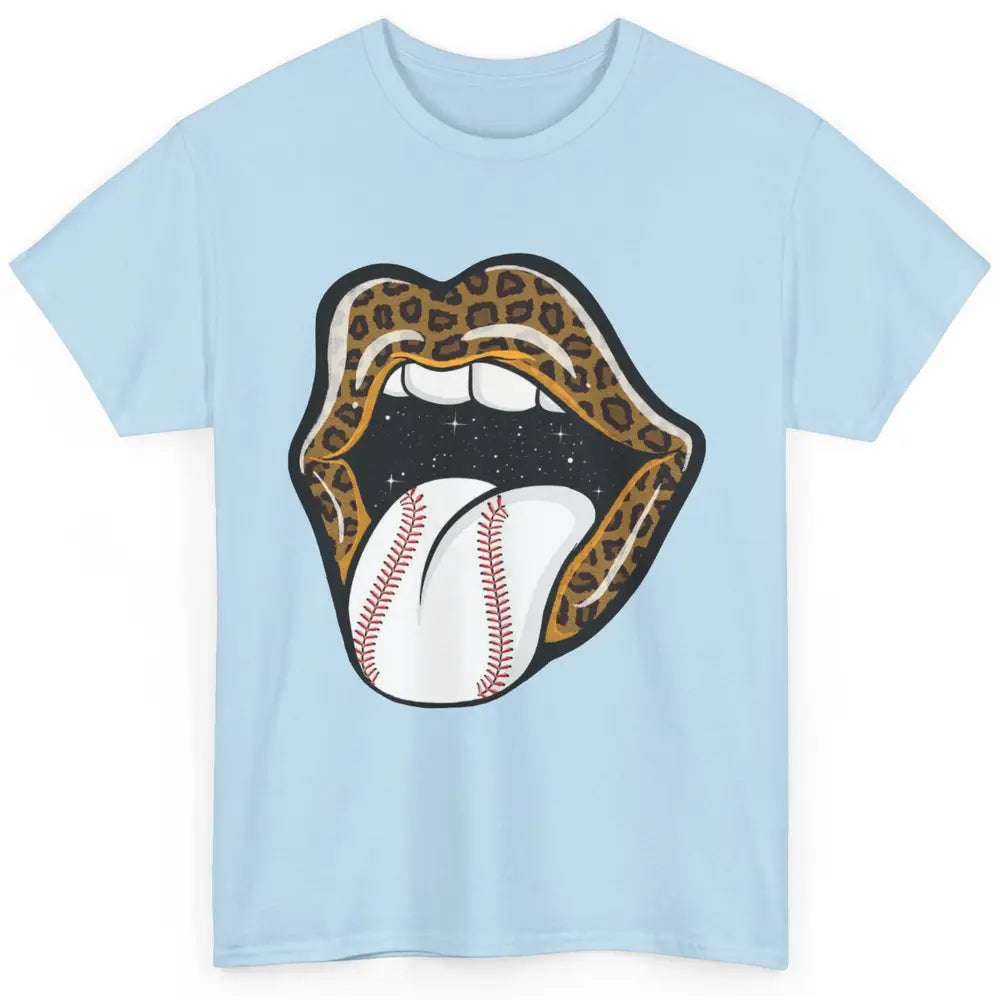 Baseball Lovers Leopard Lips Baseball Players Gift Classic Unisex T-Shirt