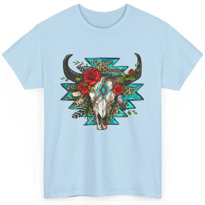 Aztec Heifer Skull Roses Cowboy Floral Leopard Vintage Texas Classic Unisex T-Shirt