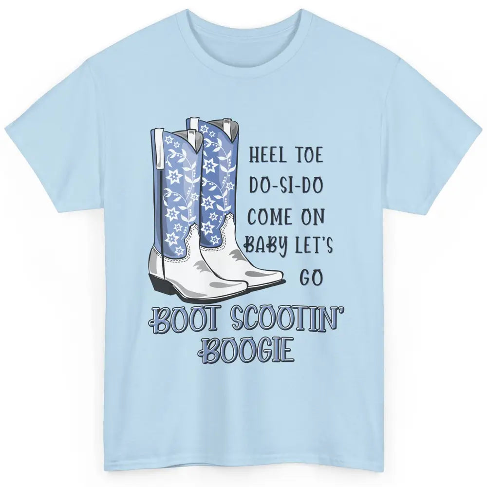 Floral Cowboy Boots Scooting Boogie Western Country Cowgirl Classic Unisex T-Shirt