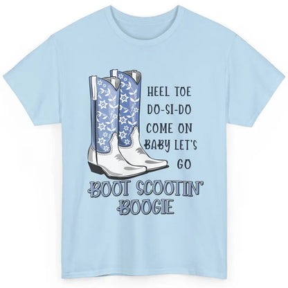 Floral Cowboy Boots Scooting Boogie Western Country Cowgirl Classic Unisex T-Shirt