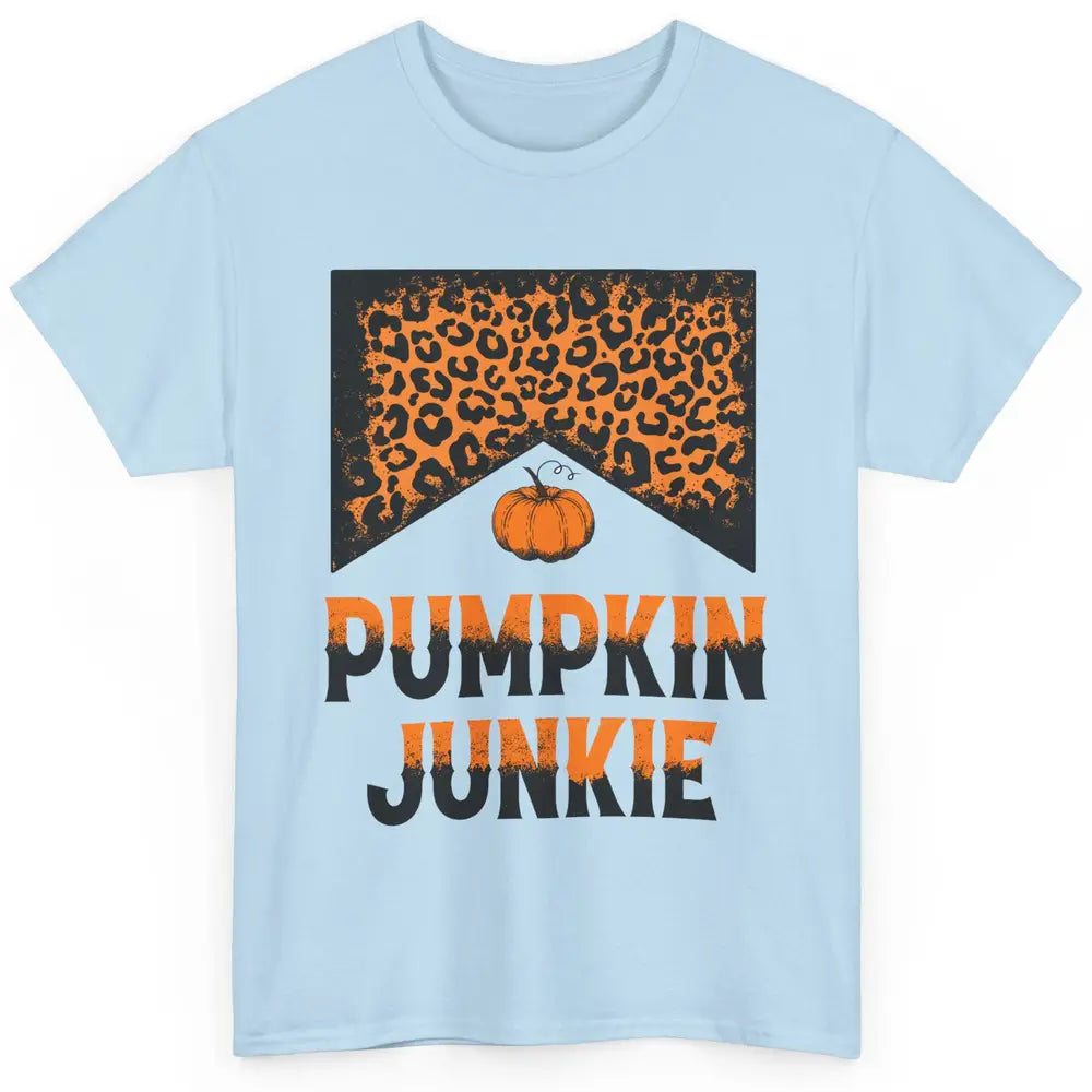 Retro Pumpkin Junkie Leopard Thanksgiving Western Country Classic Unisex T-Shirt