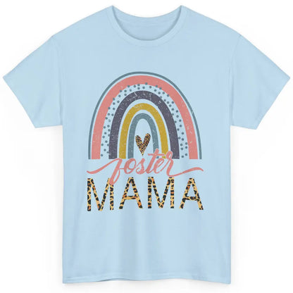 Foster Care Parents Leopard Rainbow Adoption Foster Mama Classic Unisex T-Shirt