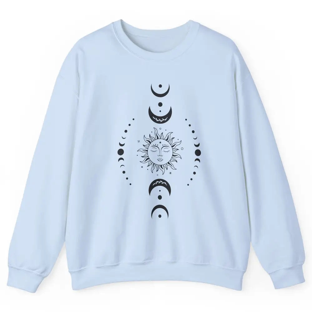 Boho Sun And Moon Hippie Girl Peace Lovers Halloween Costume Unisex Crewneck Sweatshirt