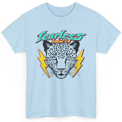 Christian Cheetah Fearless Bible Lightning Bolt Religious Classic Unisex T-Shirt