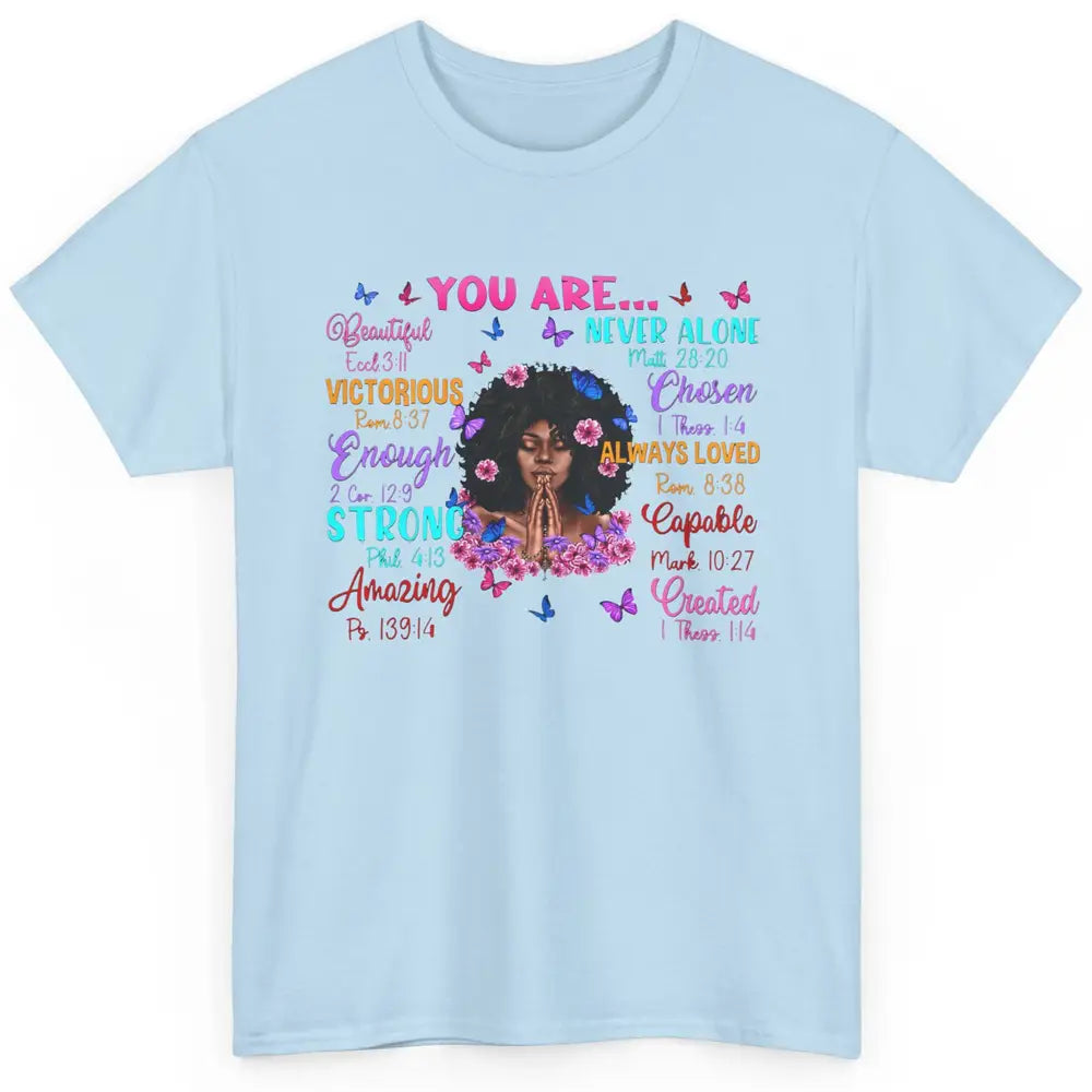 Afro Women Christian God Says I Am Bible Verse Religious Classic Unisex T-Shirt