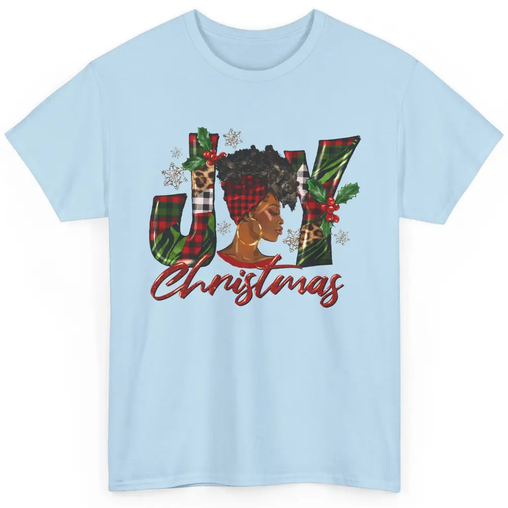 Leopard Black Woman Joy Melanin Christmas Black Christmas Classic Unisex T-Shirt