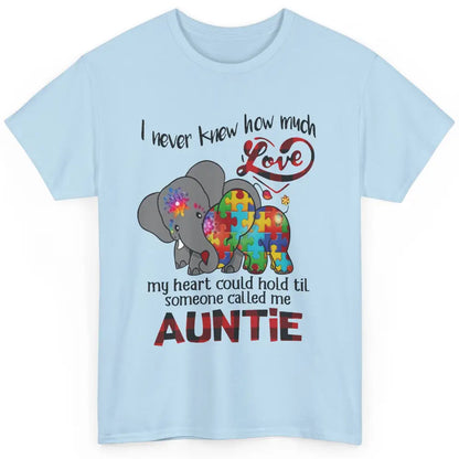 Elephant Autism Aunt Never Knew How Much Love My Heart Hold Classic Unisex T-Shirt