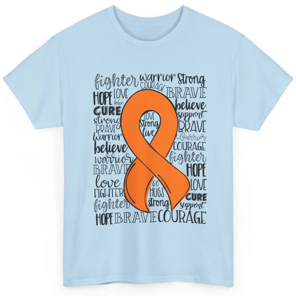 Functional Neurological Disorder FND Orange Ribbon Hope Love Classic Unisex T-Shirt