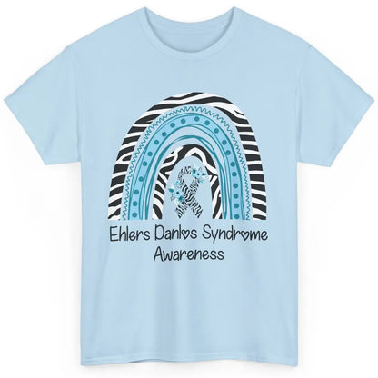 Ehlers Danlos Syndrome Awareness EDS Zibra Ribbon Rainbow Classic Unisex T-Shirt