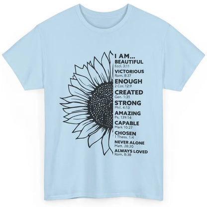 Sunflower God Says I Am Bible Verse Christian Inspirational Classic Unisex T-Shirt