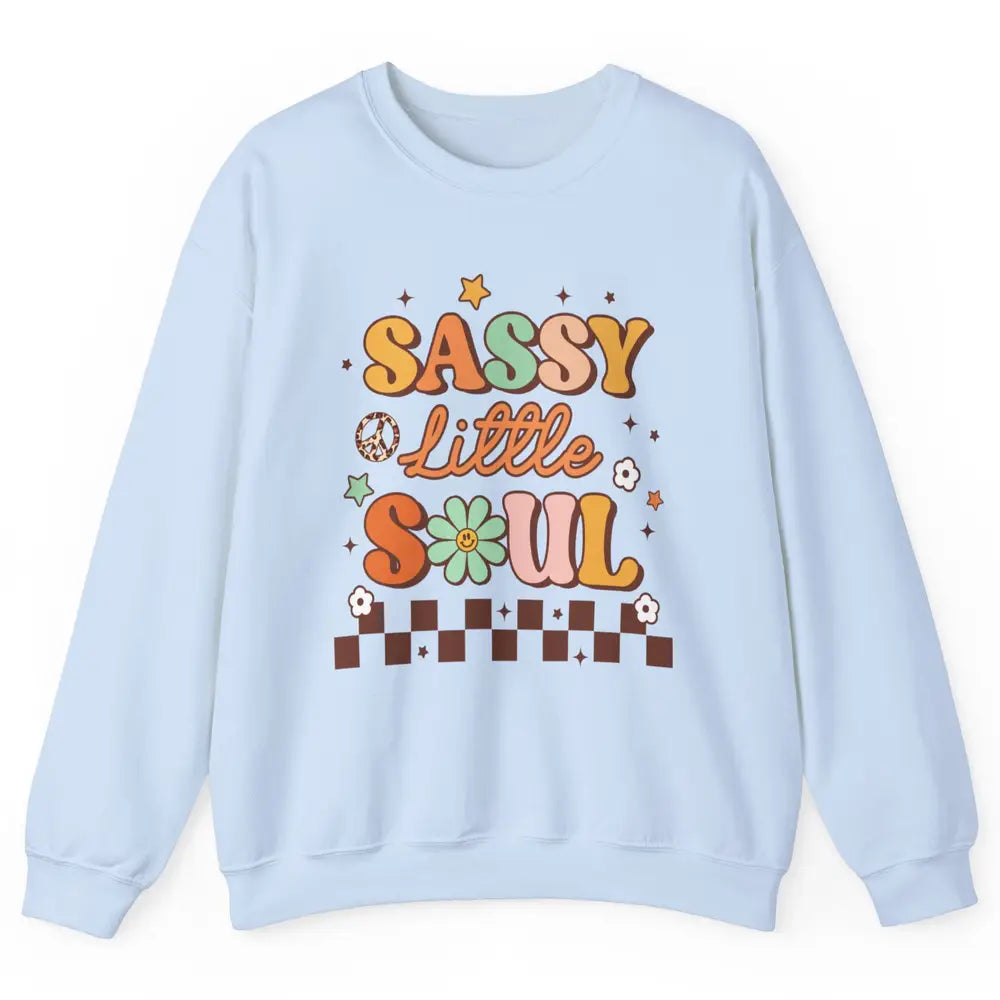 Sassy Little Soul Retro 60s Groovy Hippie Daisy Peace Boho Unisex Crewneck Sweatshirt