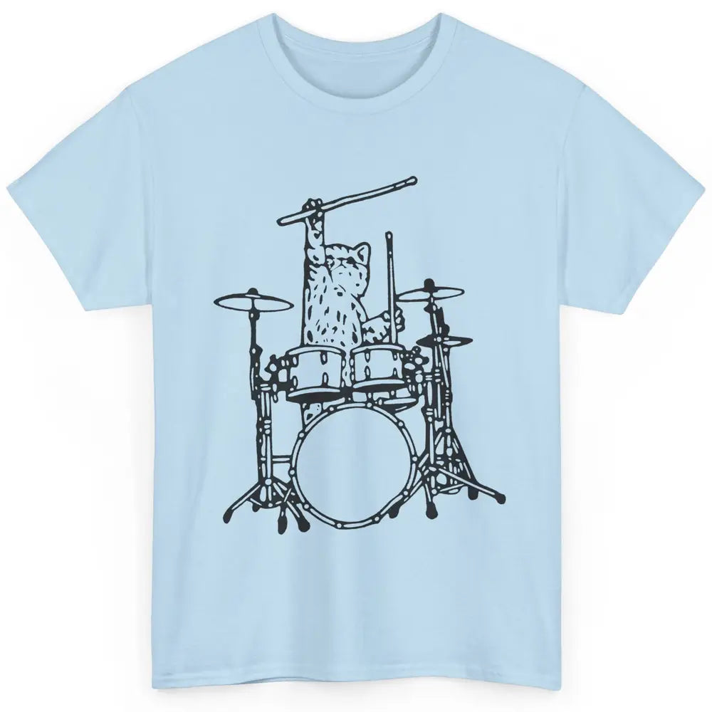 Funny Cat Drumming Drummers Percussionists Musician Gift Classic Unisex T-Shirt