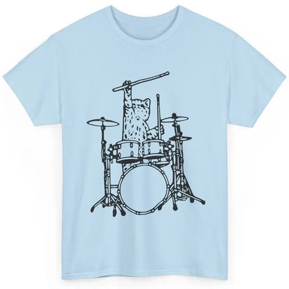 Funny Cat Drumming Drummers Percussionists Musician Gift Classic Unisex T-Shirt