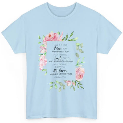 Floral Christian Belief May The Lord Bless You Bible Verse Classic Unisex T-Shirt