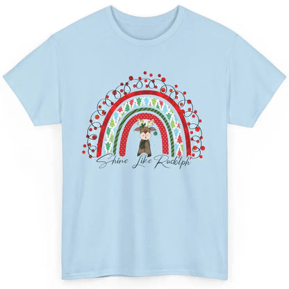 Boho Christmas Tree Rainbow Shine Like Reindeer Christmas Classic Unisex T-Shirt