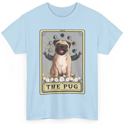 Floral The Pug Tarot Card Pug Mom Halloween Pug Lovers Classic Unisex T-Shirt