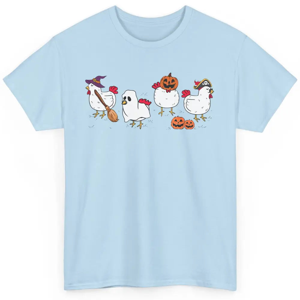 Chicken Ghost Funny Halloween Farm Spooky Chicken Lover Gift Classic Unisex T-Shirt