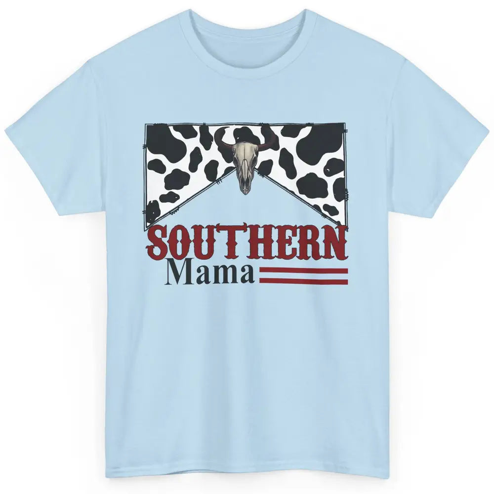 Cowhide Bull Skull Southern Mama Western Country Cowgirl Classic Unisex T-Shirt