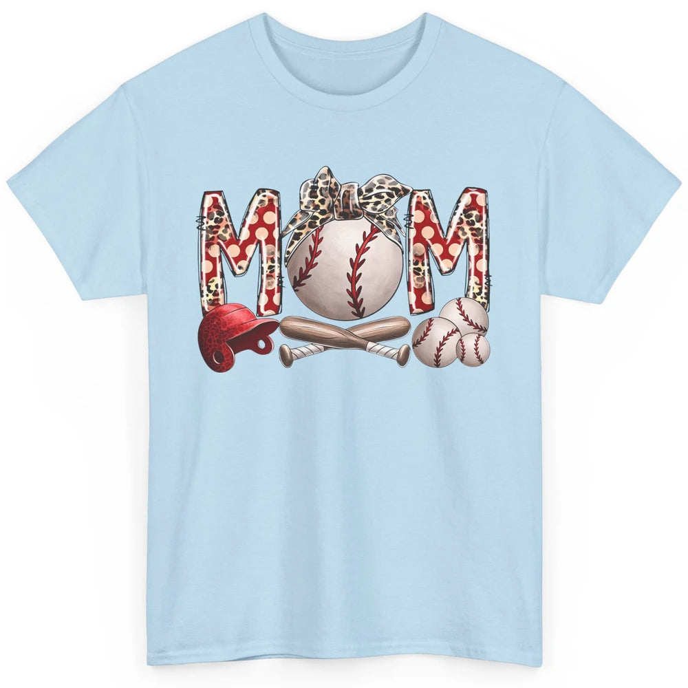 Baseball Mom Leopard Bandana Mom Love Baseball Mother's Day Classic Unisex T-Shirt