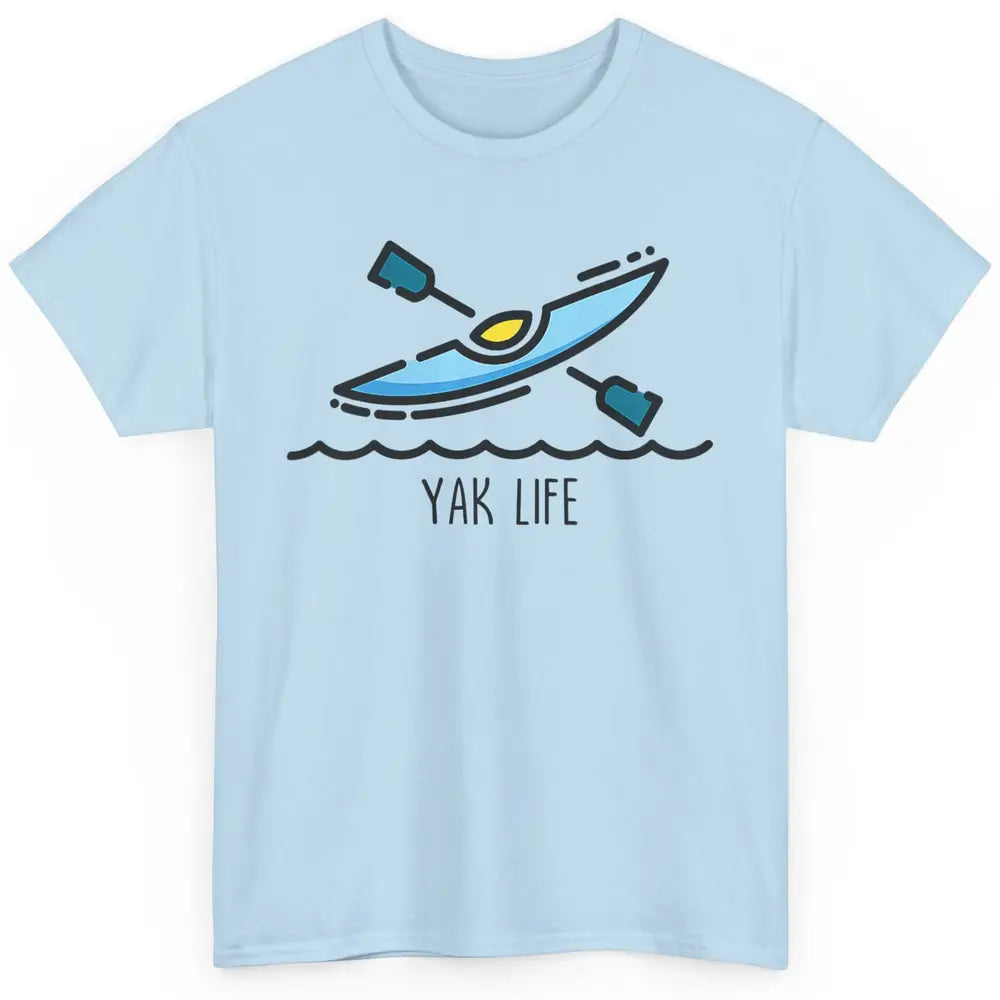 Yak Life Sunset Kayak Kayaking Retro 70s Paddling Outdoor Classic Unisex T-Shirt