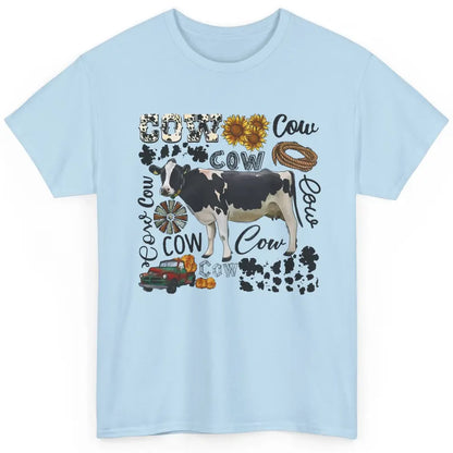 Cow Western Country Cow Sunflower Truck Farm Life Farmer Classic Unisex T-Shirt