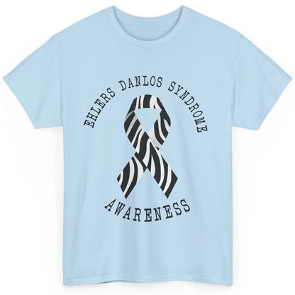 Ehlers Danlos Syndrome Awareness EDS Zibra Ribbon Rainbow Classic Unisex T-Shirt