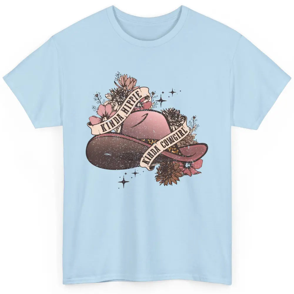 Floral Cowgirl Hat Kinda Hippie Kinda Cowgirl Western Girls Classic Unisex T-Shirt