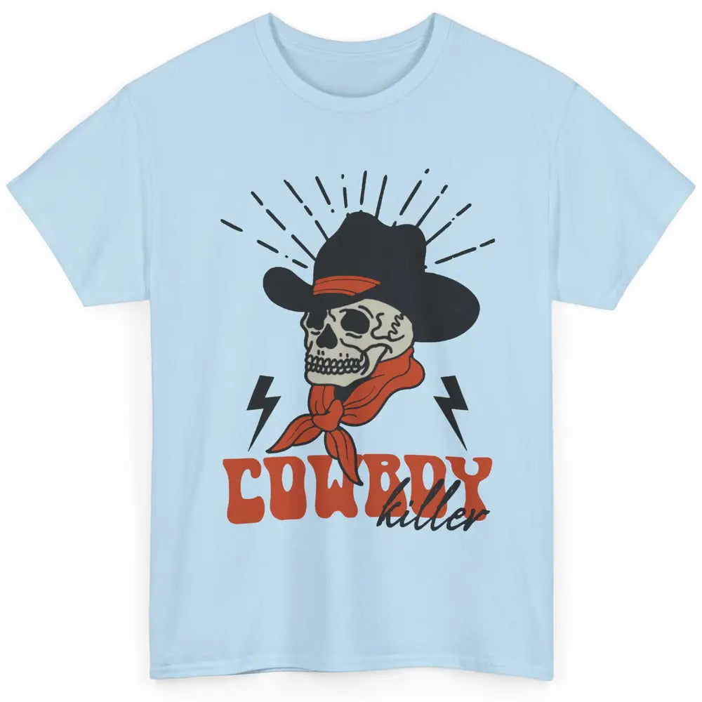 Cowboy Killer Skull Western Texas Skeleton Vintage Retro Classic Unisex T-Shirt